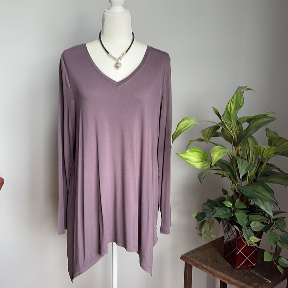 LOGO V-neck Tunic EUC X-Large